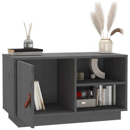 TV Cabinet Grey 70x34x40 cm Solid Wood Pine