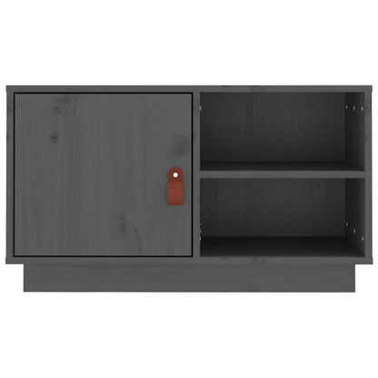 TV Cabinet Grey 70x34x40 cm Solid Wood Pine