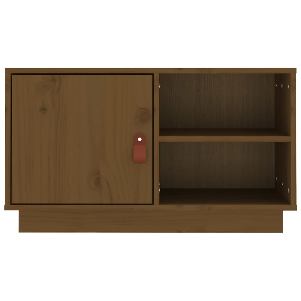 TV Cabinet Honey Brown 70x34x40 cm Solid Wood Pine