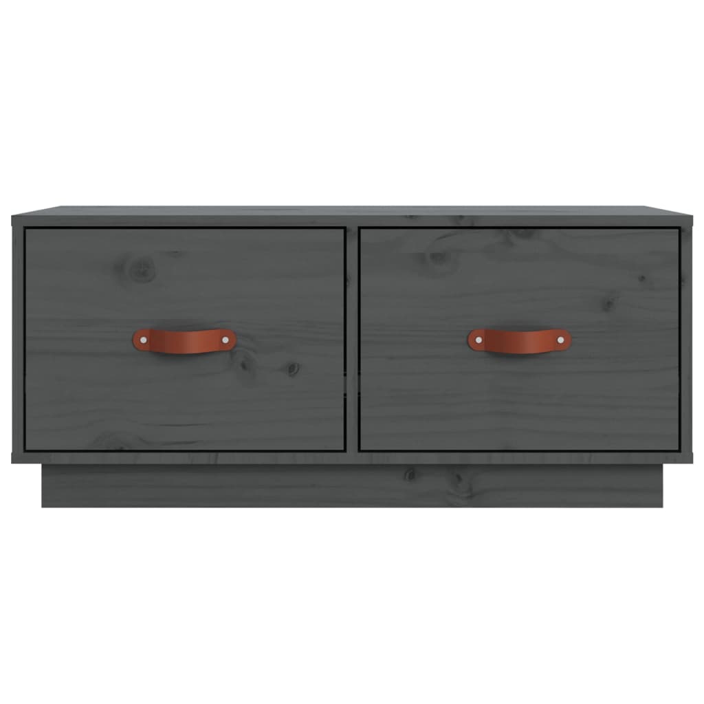 TV Cabinet Grey 80x34x35 cm Solid Wood Pine