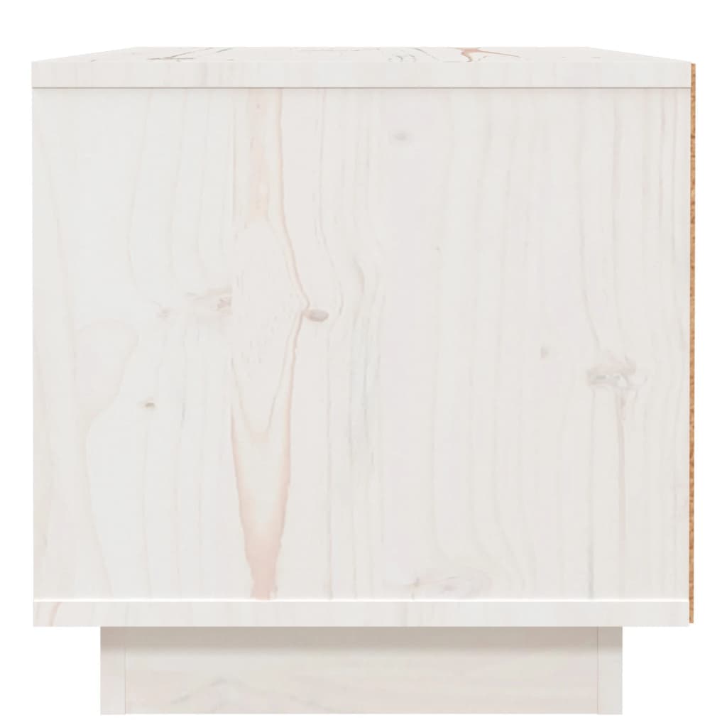 Bedside Cabinet White 40x34x35 cm Solid Wood Pine