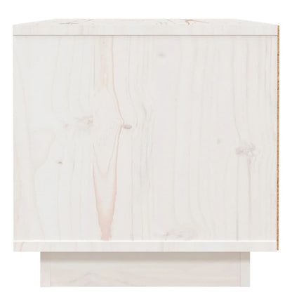 Bedside Cabinet White 40x34x35 cm Solid Wood Pine