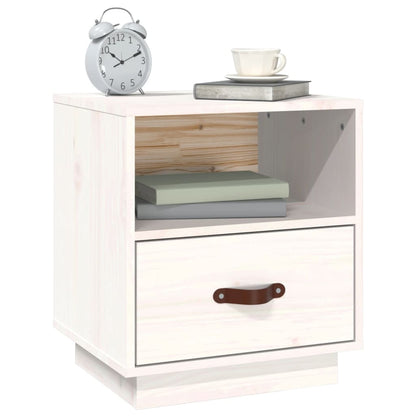 Bedside Cabinets 2 pcs White 40x34x45 cm Solid Wood Pine