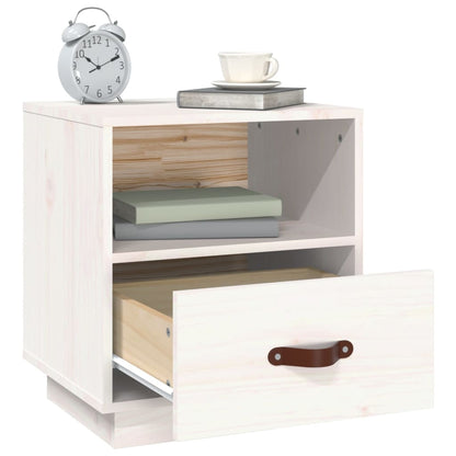 Bedside Cabinets 2 pcs White 40x34x45 cm Solid Wood Pine