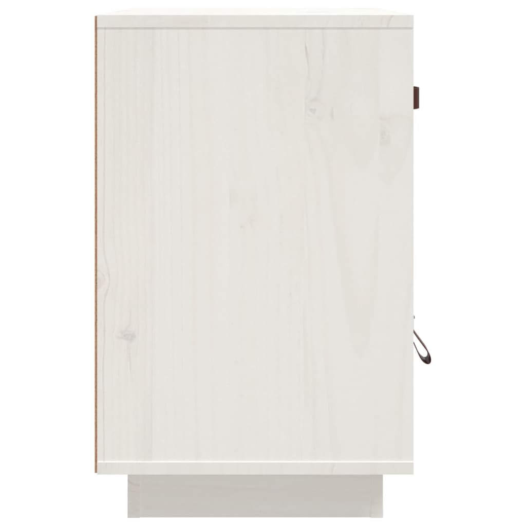 Bedside Cabinet White 40x34x55 cm Solid Wood Pine