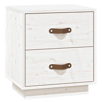 Bedside Cabinets 2 pcs White 40x34x45 cm Solid Wood Pine