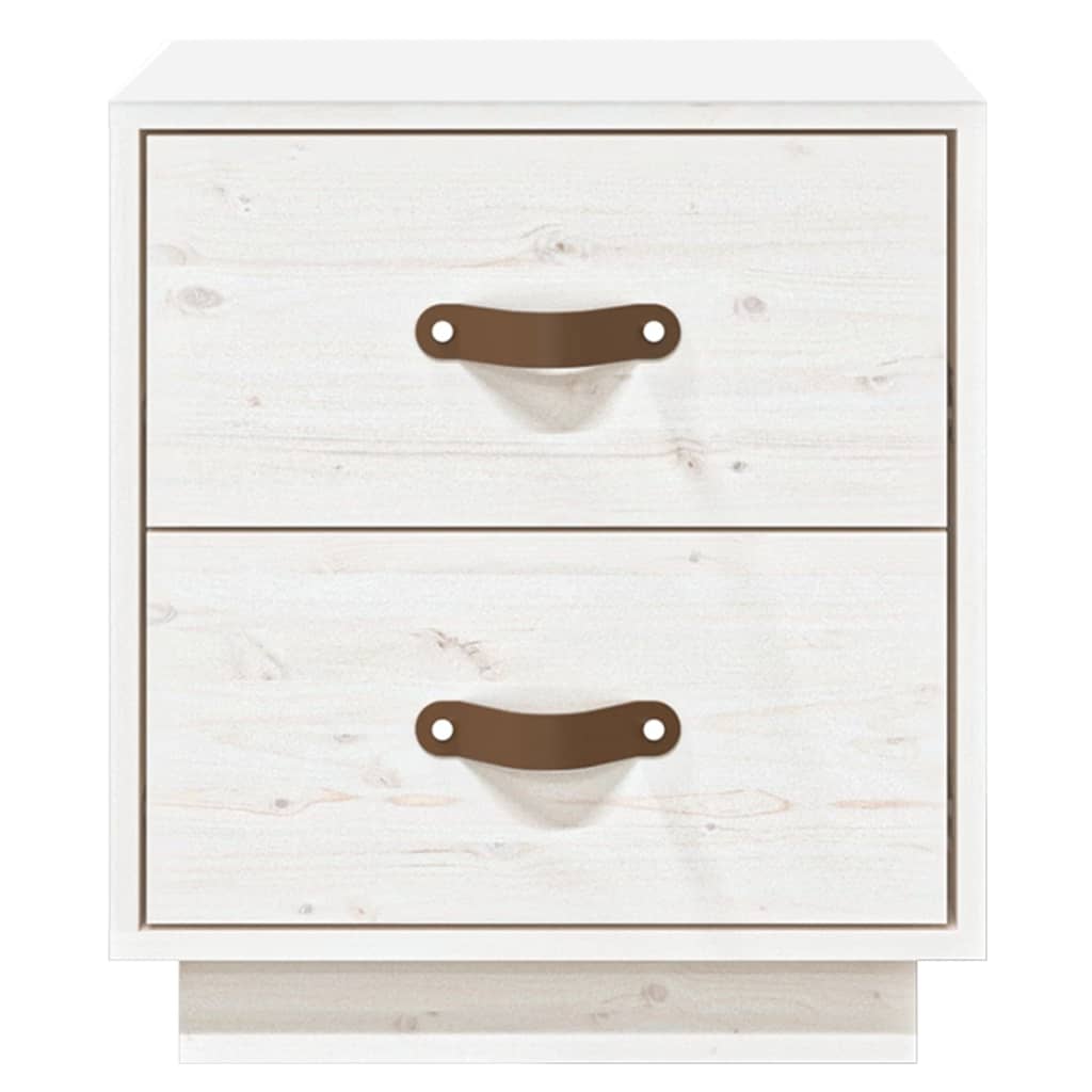 Bedside Cabinets 2 pcs White 40x34x45 cm Solid Wood Pine