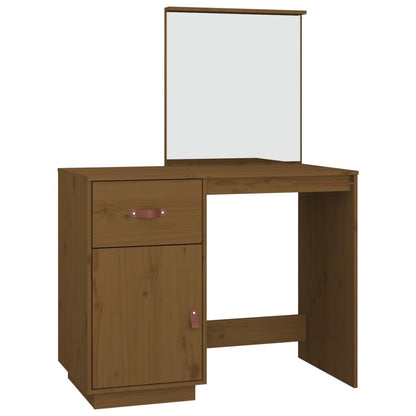 Dressing Table Honey Brown 95x50x134 cm Solid Wood Pine