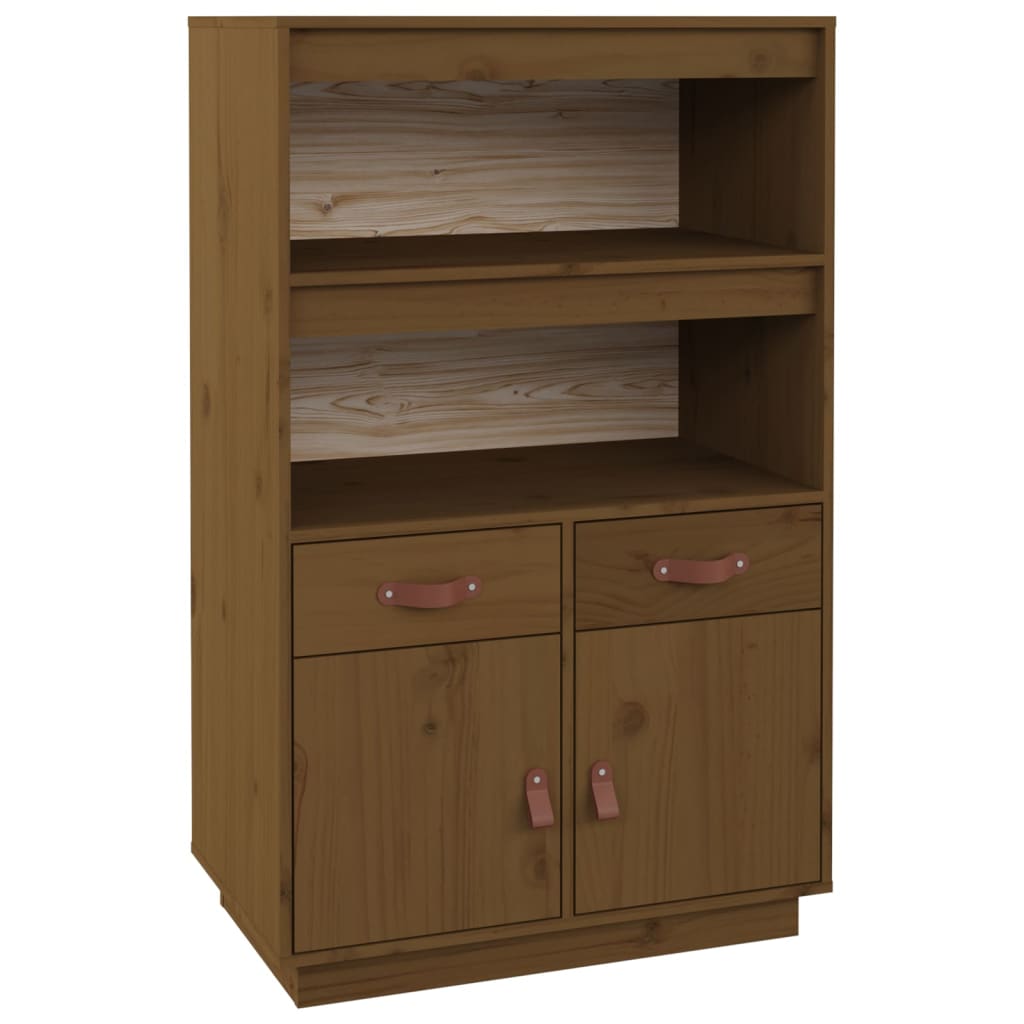 Highboard Honey Brown 67x40x108.5 cm Solid Wood Pine