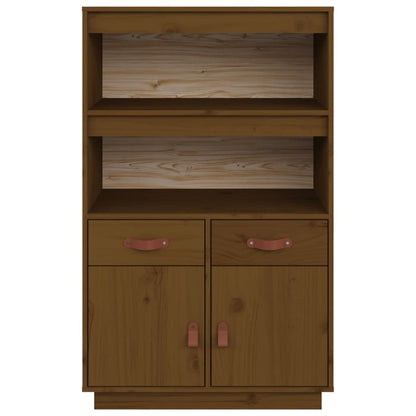 Highboard Honey Brown 67x40x108.5 cm Solid Wood Pine