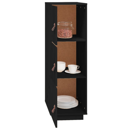 Highboard Black 34x40x108.5 cm Solid Wood Pine