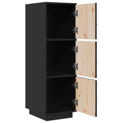 Highboard Black 34x40x108.5 cm Solid Wood Pine