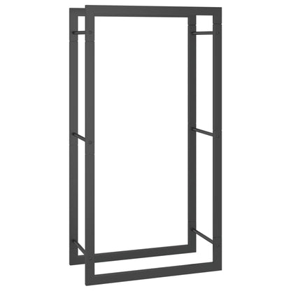 Firewood Rack Matt Black 50x28x94 cm Steel