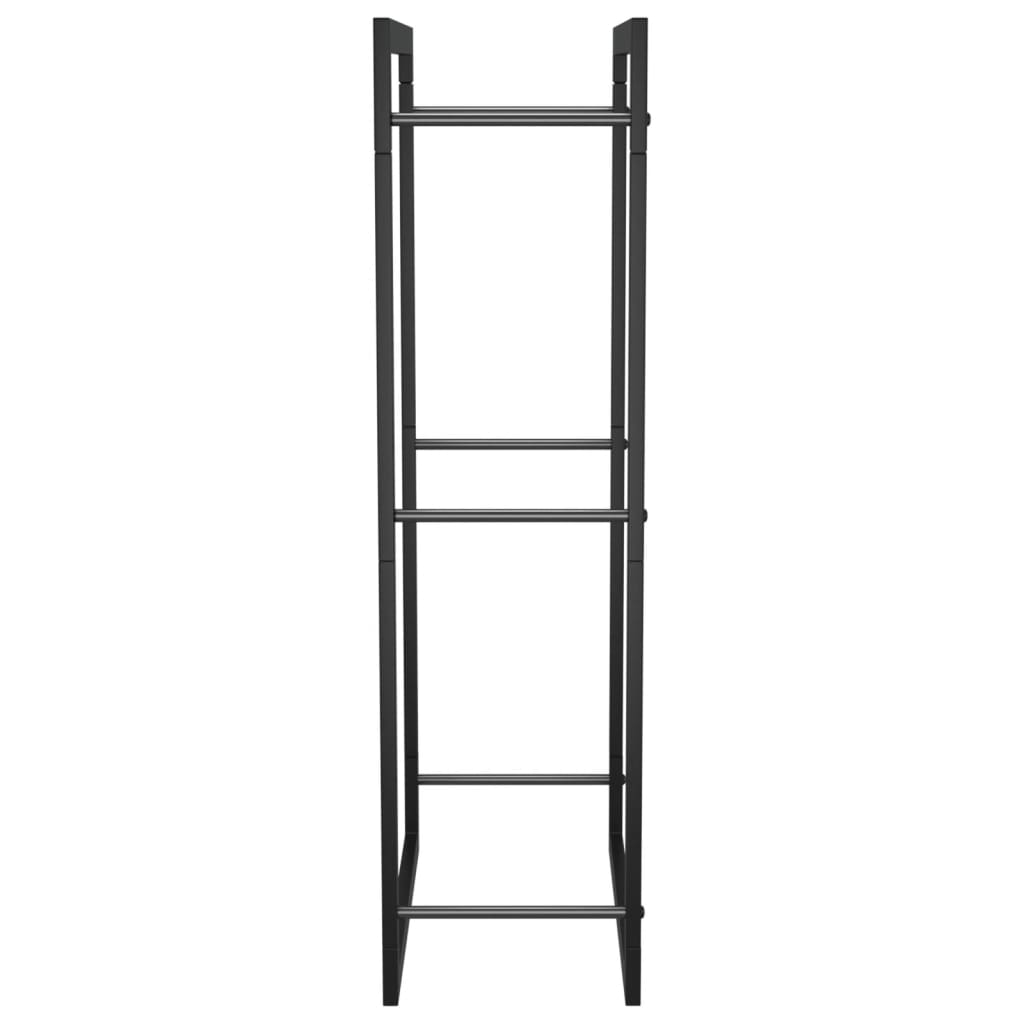 Firewood Rack Matt Black 50x28x94 cm Steel