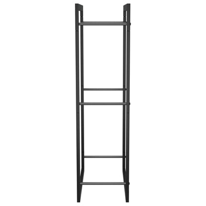 Firewood Rack Matt Black 50x28x94 cm Steel