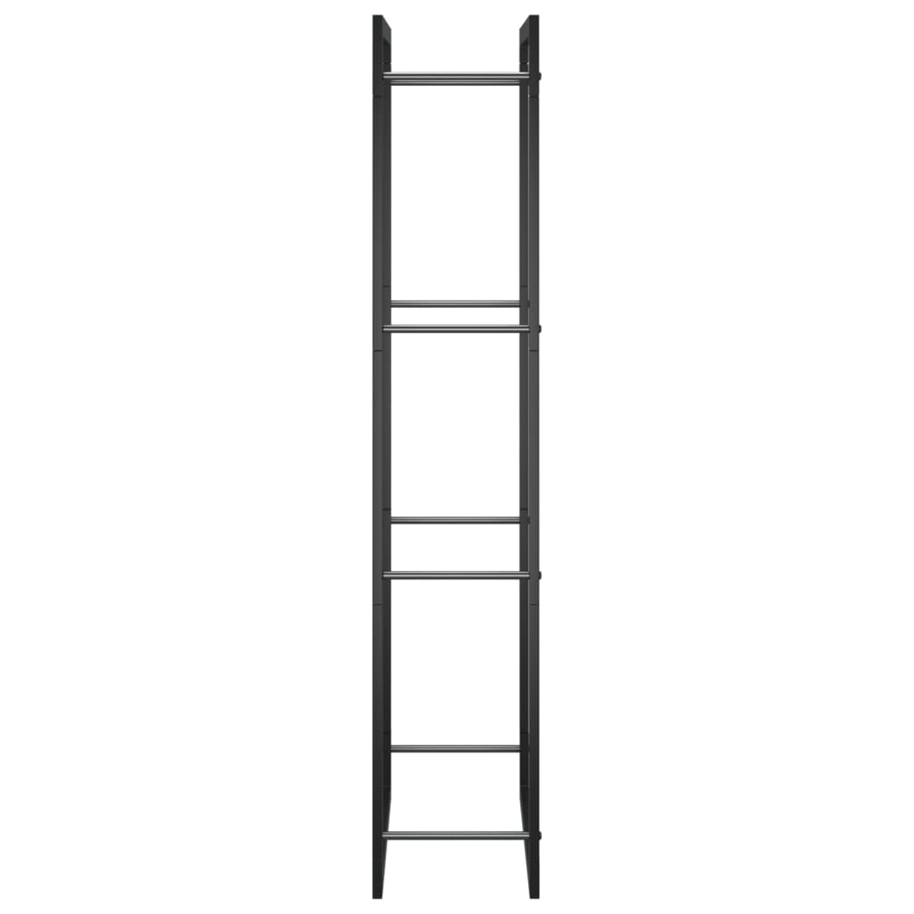 Firewood Rack Matt Black 50x28x132 cm Steel