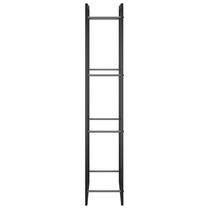 Firewood Rack Matt Black 50x28x132 cm Steel