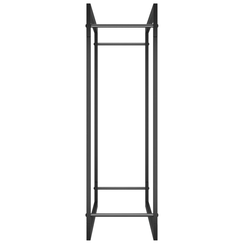 Firewood Rack Matt Black 80x28x86 cm Steel