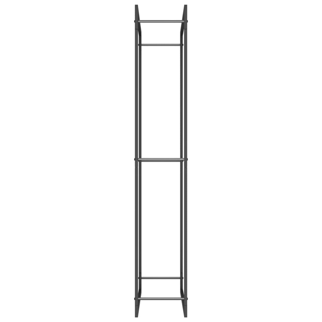 Firewood Rack Matt Black 80x28x154 cm Steel