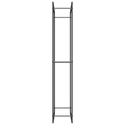 Firewood Rack Matt Black 80x28x154 cm Steel