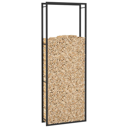 Firewood Rack Matt Black 80x28x222 cm Steel