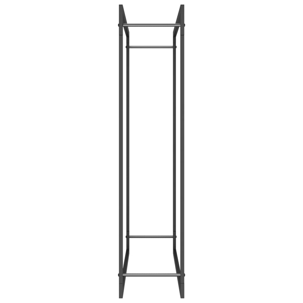 Firewood Rack Matt Black 110x28x116 cm Steel