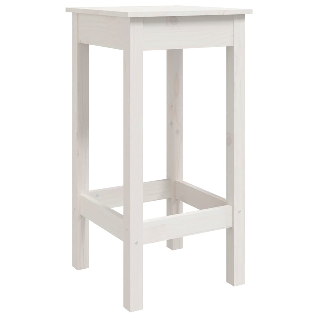 Bar Chairs 2 pcs White 40x40x78 cm Solid Wood Pine