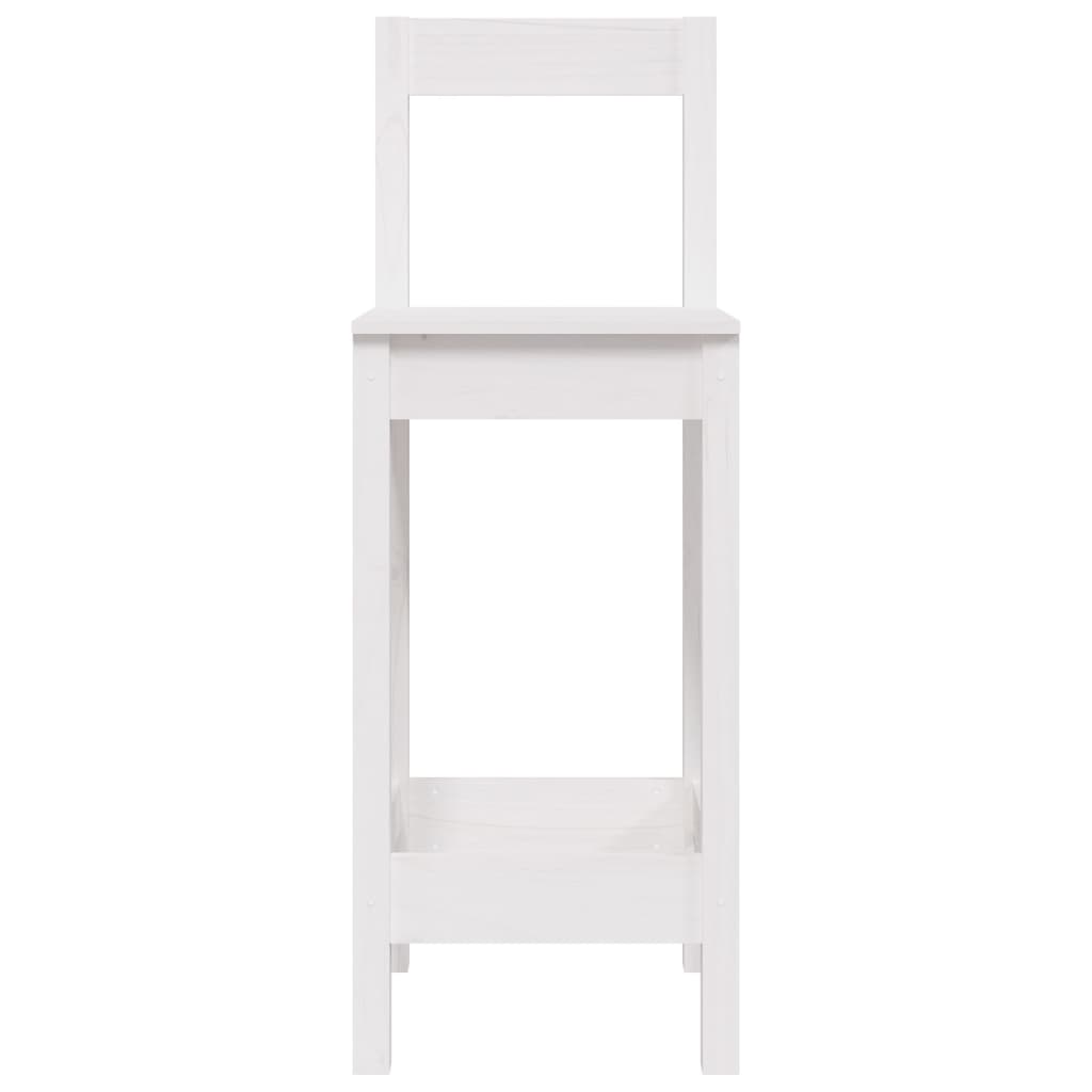 Bar Chairs 2 pcs White 40x41.5x112 cm Solid Wood Pine