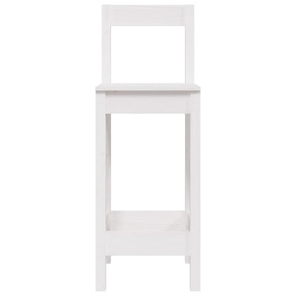 Bar Chairs 2 pcs White 40x41.5x112 cm Solid Wood Pine