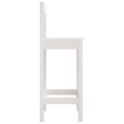 Bar Chairs 2 pcs White 40x41.5x112 cm Solid Wood Pine