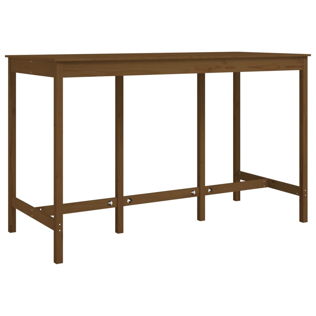 Bar Table Honey Brown 180x80x110 cm Solid Wood Pine