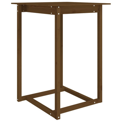Bar Table Honey Brown 80x80x110 cm Solid Wood Pine