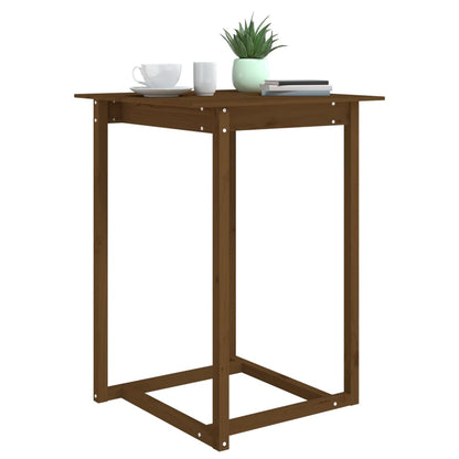 Bar Table Honey Brown 80x80x110 cm Solid Wood Pine