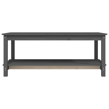 Coffee Table Grey 110x55x45 cm Solid Wood Pine