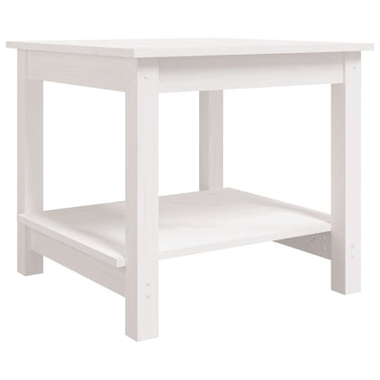 Coffee Table White 50x50x45 cm Solid Wood Pine