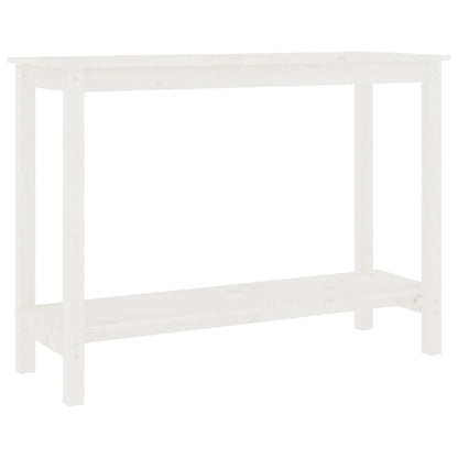 Console Table White 110x40x80 cm Solid Wood Pine