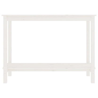 Console Table White 110x40x80 cm Solid Wood Pine