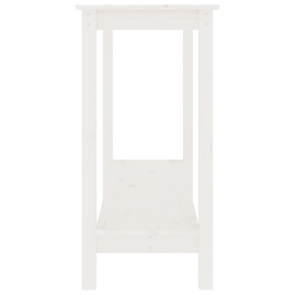 Console Table White 110x40x80 cm Solid Wood Pine