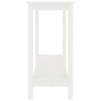 Console Table White 110x40x80 cm Solid Wood Pine