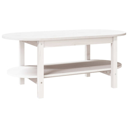 Coffee Table White 110x55x45 cm Solid Wood Pine