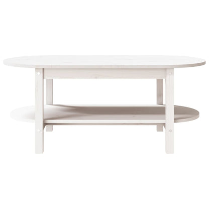 Coffee Table White 110x55x45 cm Solid Wood Pine