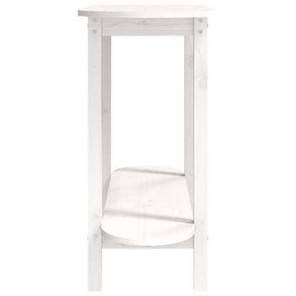 Console Table White 110x40x80 cm Solid Wood Pine
