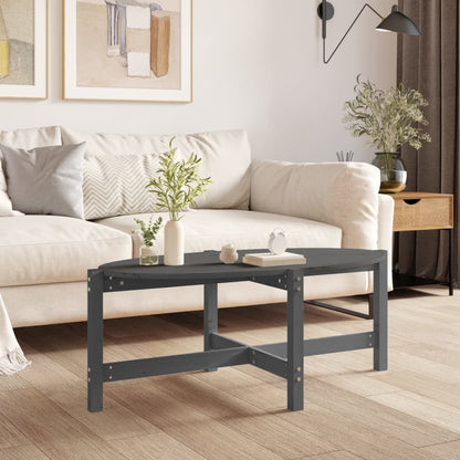 Coffee Table Grey 118x63x45 cm Solid Wood Pine