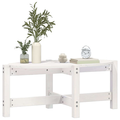 Coffee Table White 87x48x35 cm Solid Wood Pine