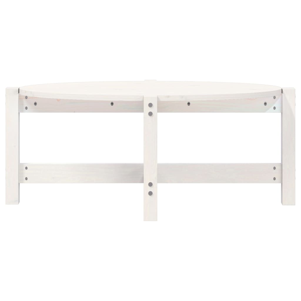 Coffee Table White 87x48x35 cm Solid Wood Pine