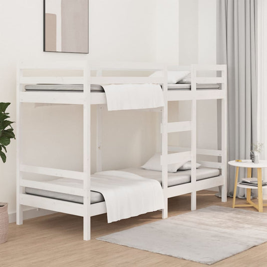 Bunk Bed without Mattress White 80x200 cm Solid Wood Pine