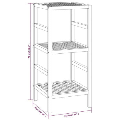 Bathroom Shelf 35.5x35.5x79 cm Solid Wood Walnut