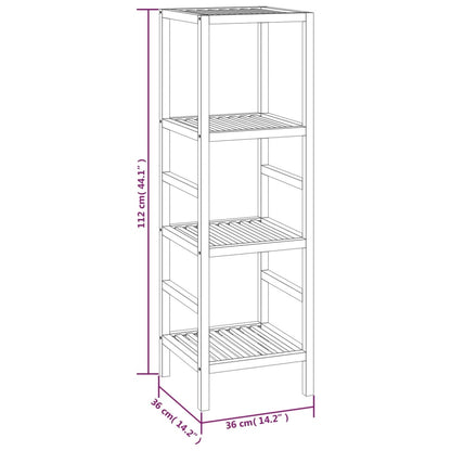 Bathroom Shelf 36x36x112 cm Solid Wood Walnut