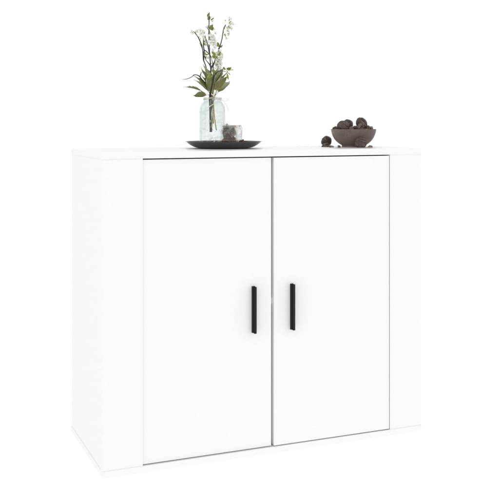 Sideboard White 80x33x70 cm Engineered Wood