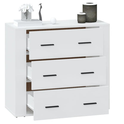 Sideboard White 80x33x70 cm Engineered Wood